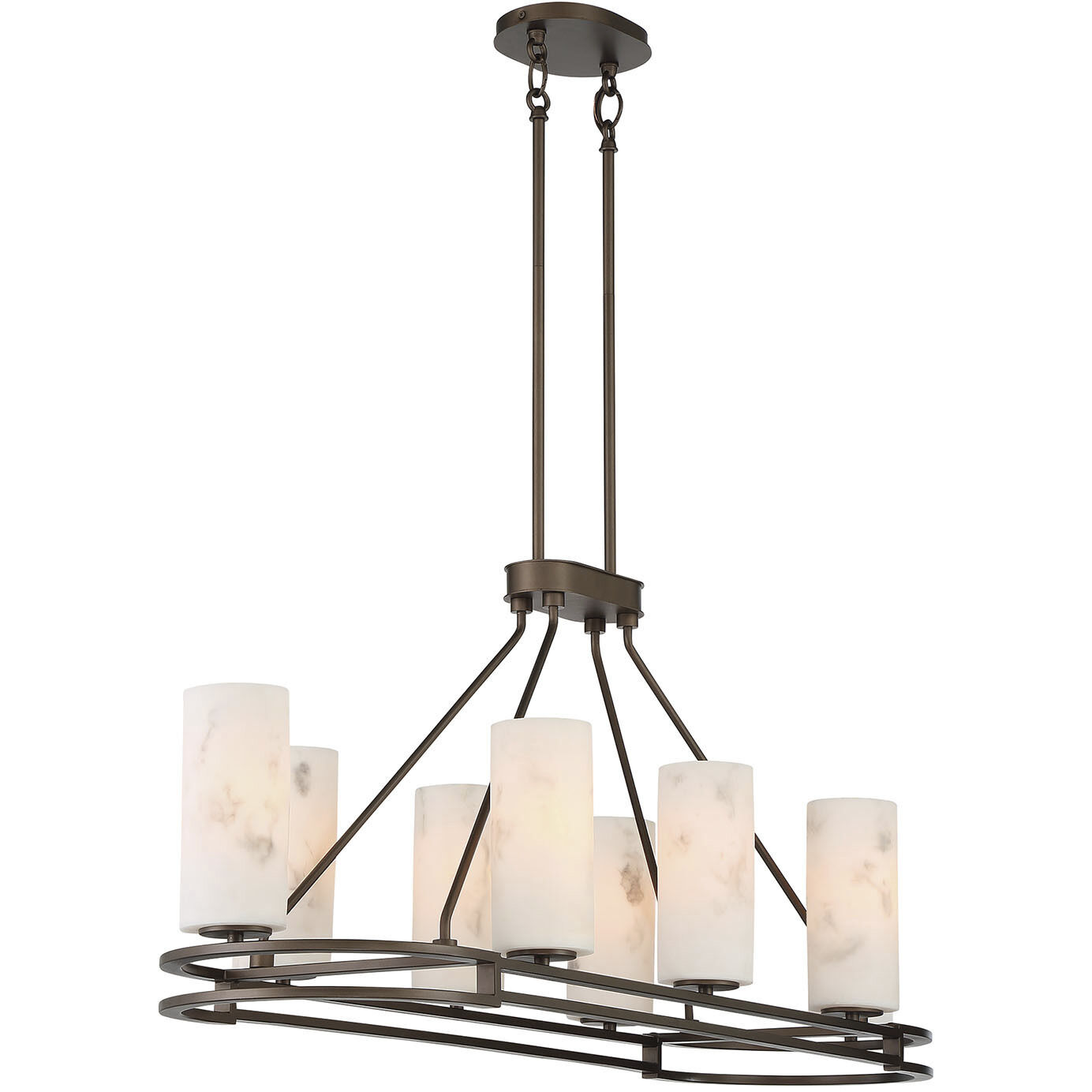 Buchanan 8 Light Hellenic Bronze Island Light Ceiling Light